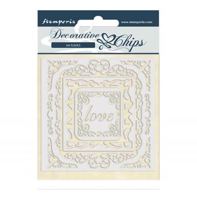 Stamperia Decorative Chips - Love Frames
